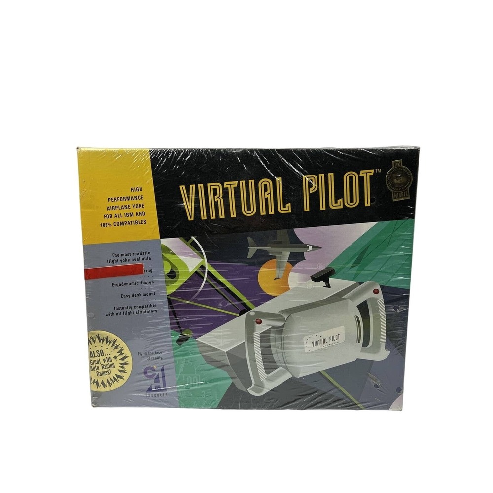 CH Products Virtual Pilot PC Flight Simulator Yoke Vintage 1990s In Box